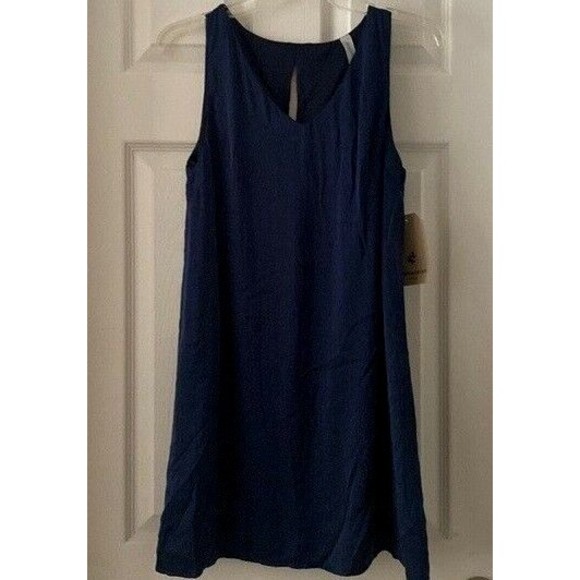 Peppermint Slip Dress NWT Navy Blue Sleeveless USA Made Women's Small - Picture 1 of 7